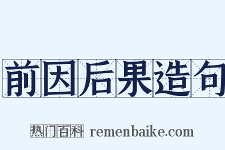 前因后果造句是什么意思的图片